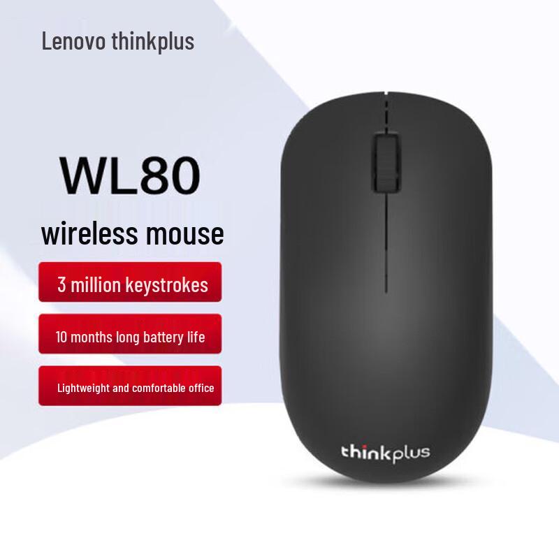 Lenovo ThinkPlus WL80 Wireless Silent Ergonomic Mouse