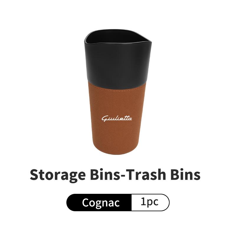 phngj8 Suede Car Trash Bin Storage Box Waterproof Trash Can For Alfa Romeo 159 Giulietta Giulia 147 Mito 156 159 166 GT Stelvio