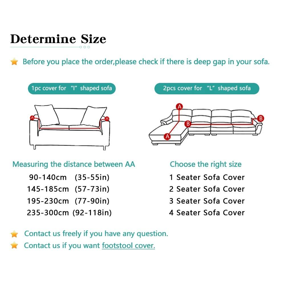 Waterproof Foam Sofa Cover Elastic Printing Sofa Cover Living Room Corner Sofa L -Shaped Sofa Cover