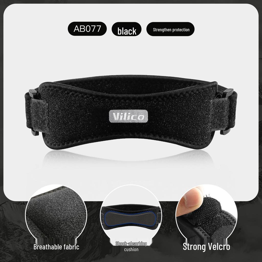 Breathable Compression Patella Strap: Anti-Slip, Shock-Absorbing Knee Protector for Running