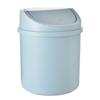 1pc Space-Saving Mini Desktop Trash Can with Lid - Polypropylene Cylindrical Tabletop Waste Bin, Easy To Clean Screw-Off Cap