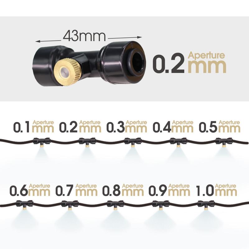 45W 0.2MM Misting Kit Pump Auto Self-priming Watering Cooling System Garden Patio Irrigation Outdoor Mister System Timer Control