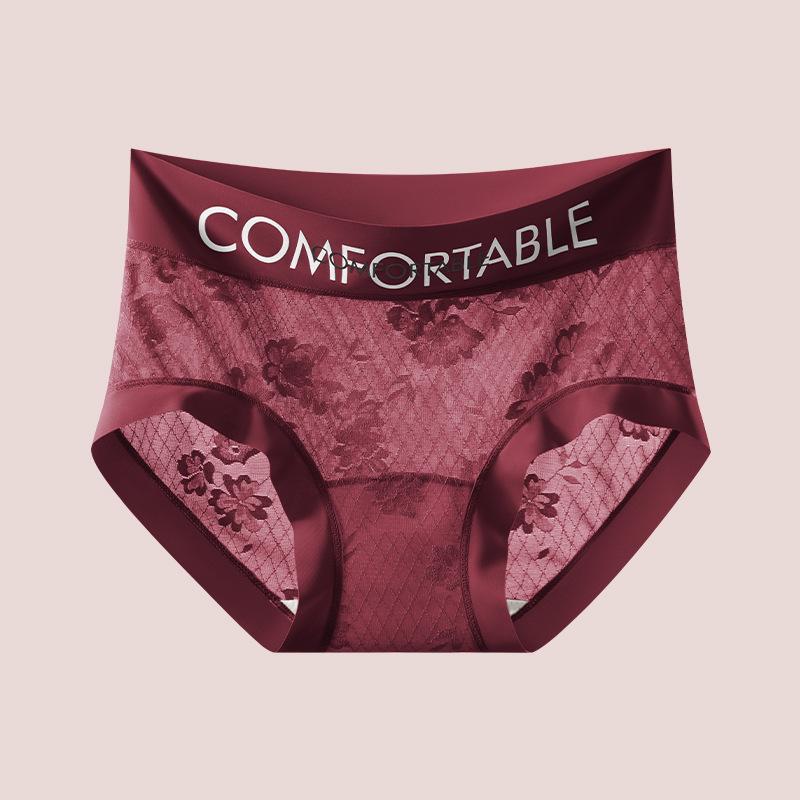 

Женское бесшовное кружевное нижнее белье, трусики женские, утягивающие живот и приподнимающие бедра, хлопковые трусики с треугольными чашечками, трусы-брифы XL красный