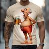 Mænds Gamle Mand T-shirt Kortærmet T-shirt 3D Print Rund Hals T-shirt Overdrevet Designer Klubfest t-shirt