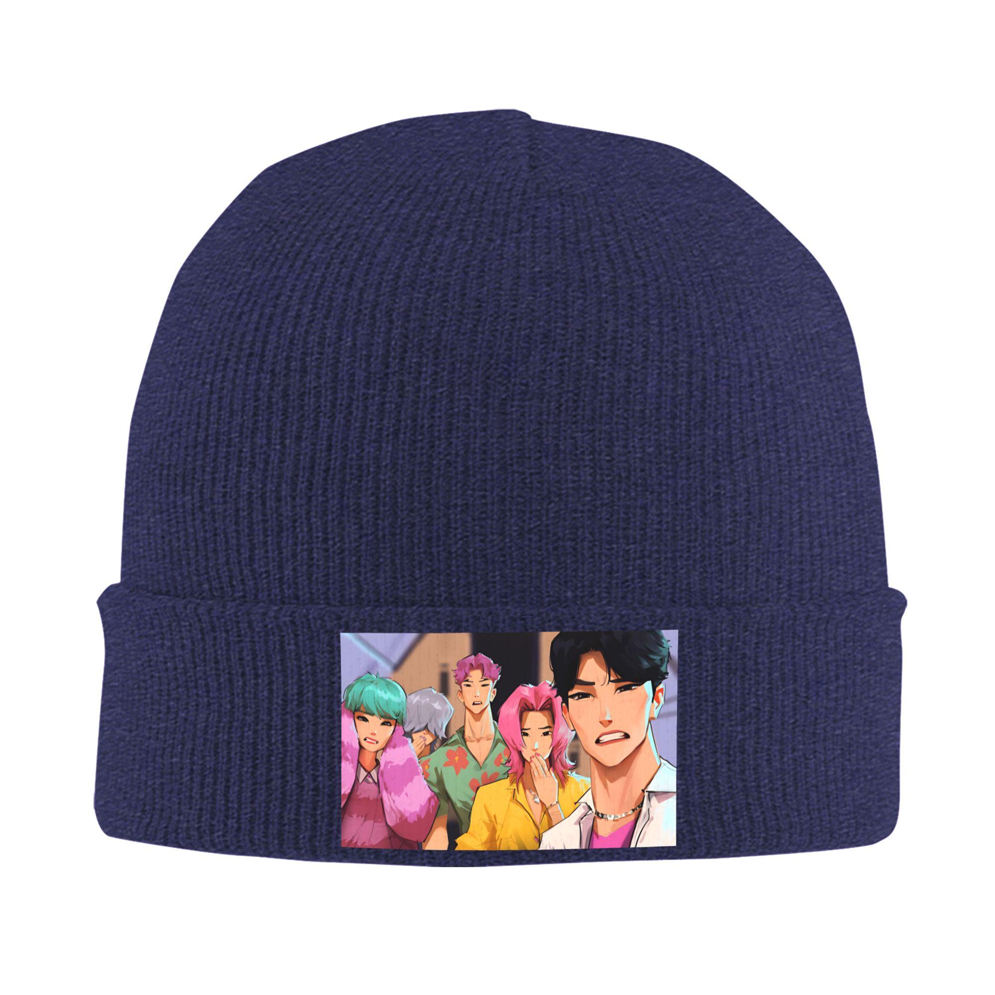 

KPop Demon Hunters Beanie Hats Skullies Beanies Female Male Fashion Elastic Caps Winter Gym Design Bonnet Hats One Size