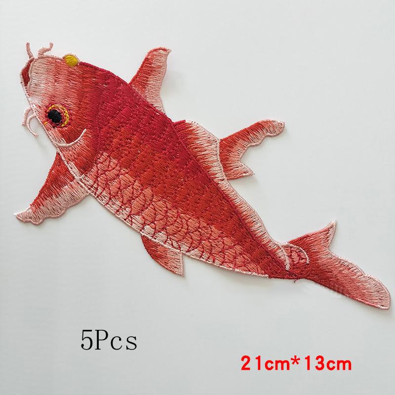 

5 шт., рыбные нашивки, ремонт, вышивка, аппликация, швейная одежда, платье, декор, аксессуар, сделай сам