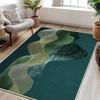 Modern Wave Pattern Green Carpet - Non-slip Soft Carpet for Living Room Bedroom - Eco-friendly Home Decor (Multiple Sizes)"