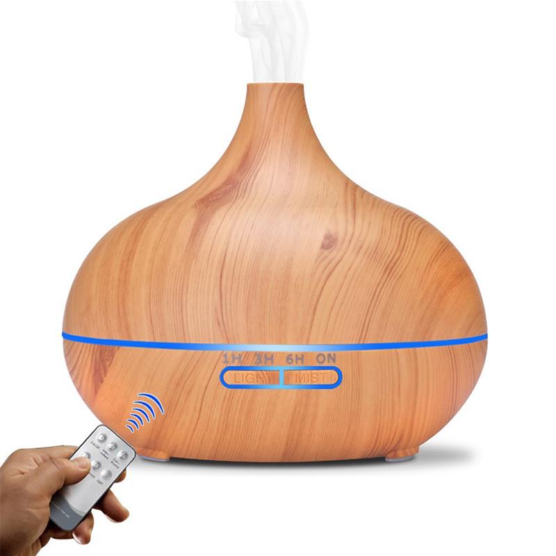 Aroma Diffuser Ultrasonic Air Humidifier With Remote Control 7 Colors Led Lights For Home Aromatherapy Essential Oil Diffuser