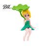 Fairy Garden Decor Miniature Figurines Little Girls Ornaments with Lotus Leaf for Desk Accessory Flower Pot Moss Landscapes Home Shelf Car Delicate