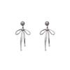 Bow Stud Earrings Girls Girls Stud Earrings Versatile Earrings Premium Sense Spot Jewelry