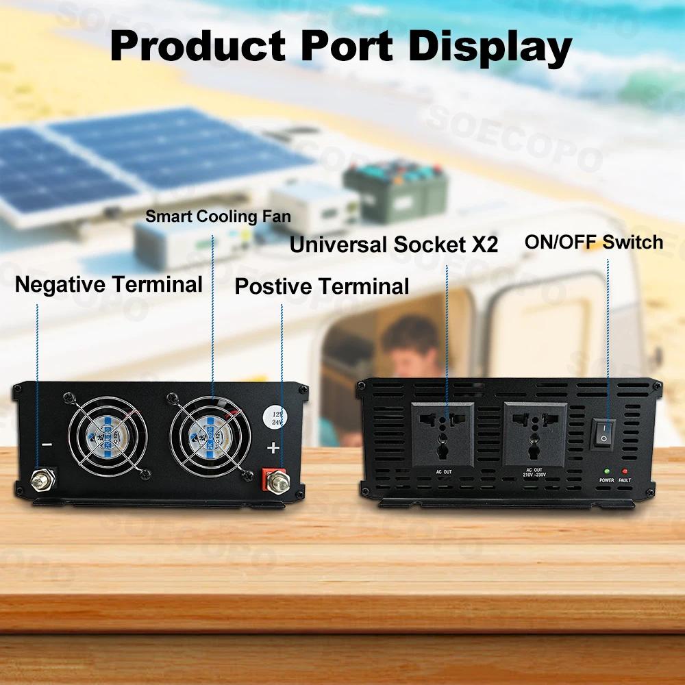 Dual Voltage Input Inverter 30000W Smart Solar Inverter DC 12V/24V 48V/60V 60V/72V To AC 110V/220V Current Inverter Home Camping