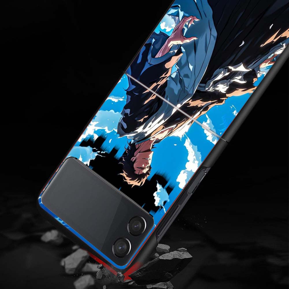 Aizen Sousuke Bleach Phone Case For Samsung Galaxy Z Flip 7 6 5 4 3 5G Shockproof Cover Z Flip7 Flip6 ZFlip5 Flip3 Flip4 Luxury