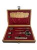 Vintage Sewing Kit European Style Antique Embroidery Scissors Set Portable Sewing Tool Storage Box with Needles Scissors