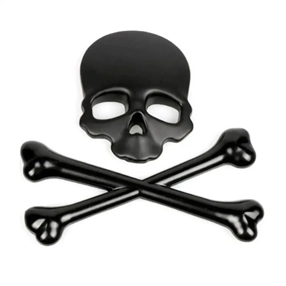 

3D Metal Skull Skeleton Crossbones Car Motorcycle Sticker Truck Label Emblem Badge Decal Logo Car Styling Decoration