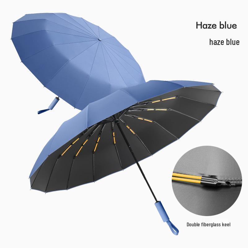 24-Bone Automatic Folding Umbrella: Stylish, Dual-Use Parasol with Sunscreen Protection for Men and Women