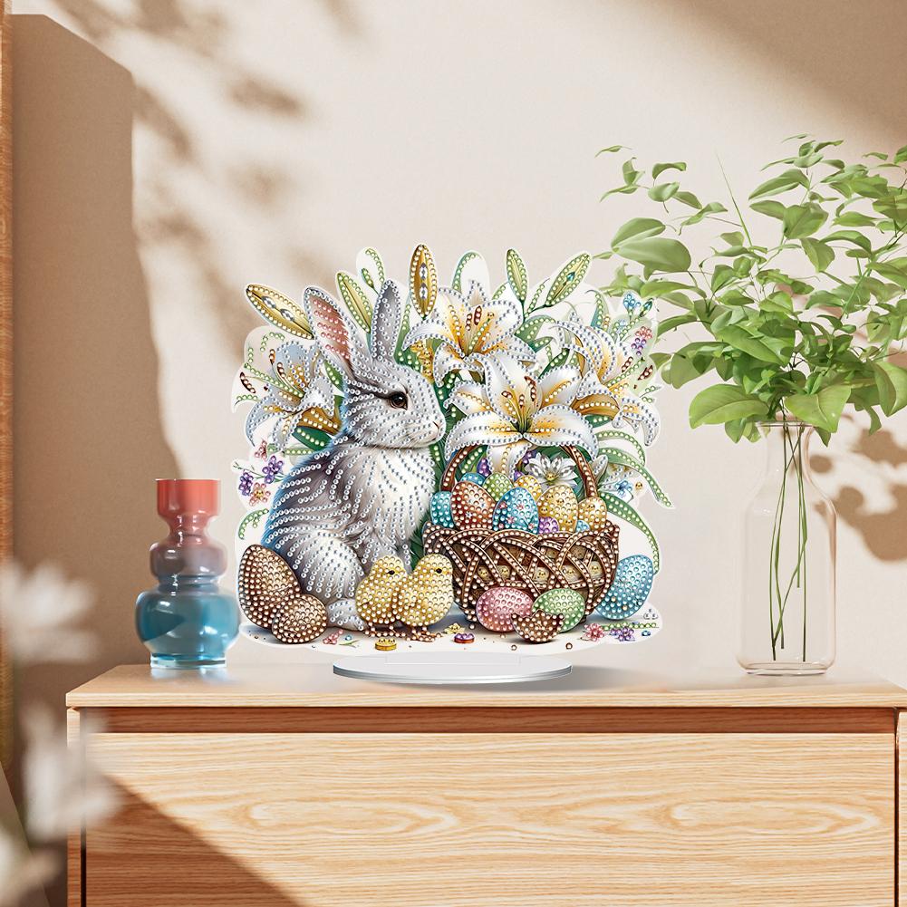 Special Shape Egg Easter 5D DIY Diamond Art Tabletop Decorations Bedroom Table Decoration Diamond Painting Desktop Ornaments Kit