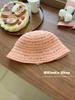 Hand woven straw hat bucket hat women's light hollow basin hat big brim sunshade sunscreen bucket hat