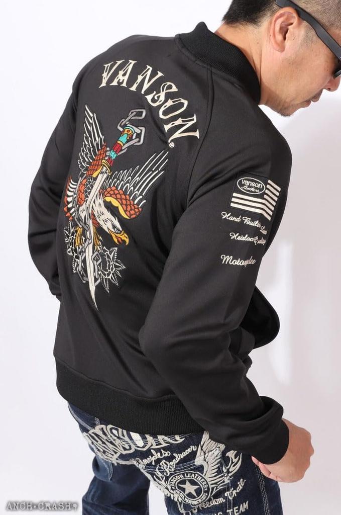 Eagle Embroidered Ska Jersey Black L [Banson] NVSZ-2406