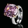 Autumn And Winter Jewelry Copper Bottom Gold-Plated Simulation Red Corundum Princess Square Light Luxury Ring Female 14 * 14
