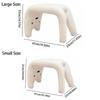 Armless Dressing Chair Plush Shoe Changing Stool Cream Style Makeup Stool  Makeup Room