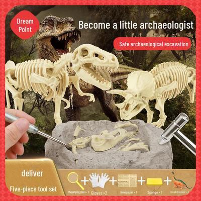 "Spielzeug-Ei zur Ausgrabung von Dinosaurierfossilien - Schatzsuche für Kinder"