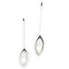Les Trésors De Lily [L7674] - Boucles Argent 'Sissi' blanc argenté (rhodié) - 60x12 mm