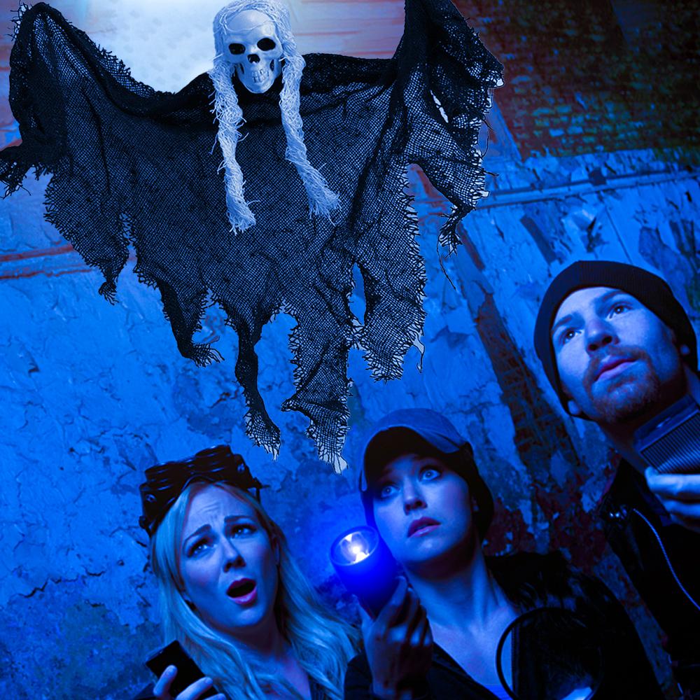 Halloween Hängender Schädelkopf Geist Spukhaus Flucht Horror Requisiten Ornament Halloween Party Dekorationen Für Home Terror Scary