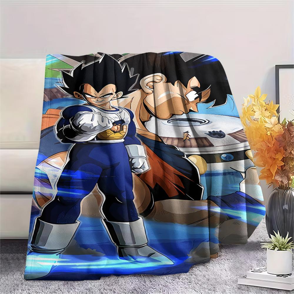 Dragon Ball character Print Flannel Blanket High quality Comfortable for All Seasons Home Decor Warmth and Comfort Perfect for Christmas Gifts