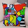 Geometric Cartoon Girl Decorative Pillowcase Living Room Office Ornaments Home Pillowcase