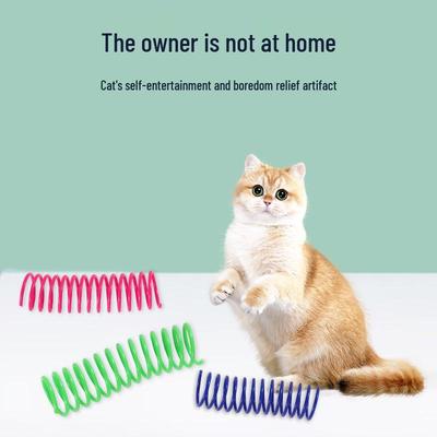 Grande giocattolo a molla colorato in plastica per gatti, 9 cm - Accessori per animali domestici