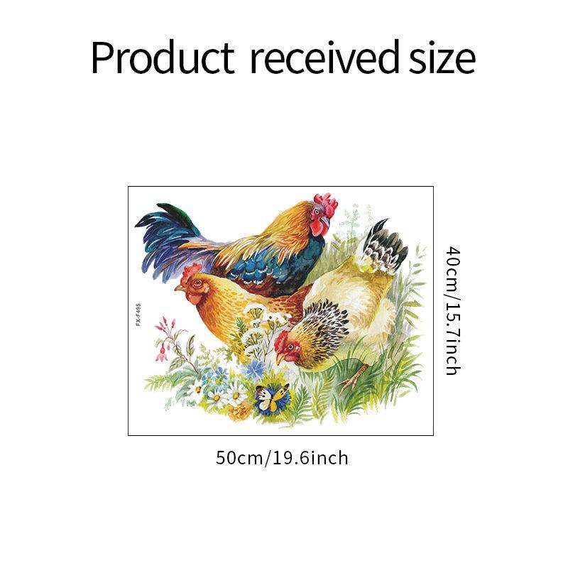 

Наклейки в деревенском стиле с изображением петуха и курицы, декоративные наклейки для гостиной, кухни, холодильника, водонепроницаемые наклейки