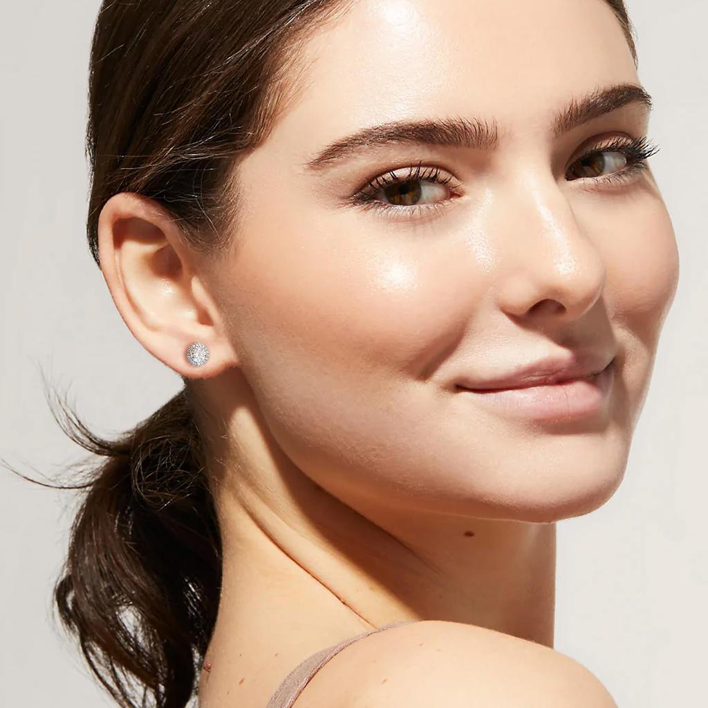 KRKC Moissanite Earrings Diamond Earrings Pair Total Carat Carats Earrings Single Diamond Earrings 925 Silver Diamond Earrings Sparkling Moissanite