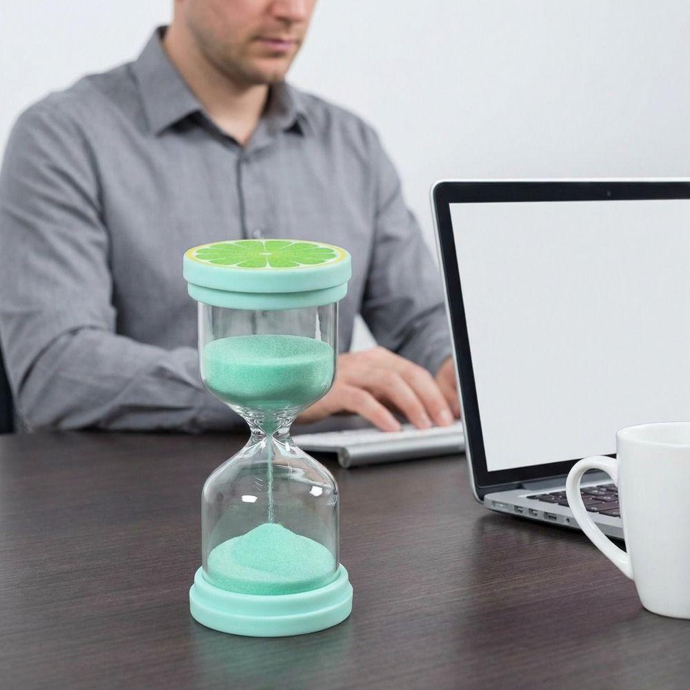 Marcaron Fruit Pattern Hourglass Portable Minutes Timer Creative Sand Clock Timer Kid Gift