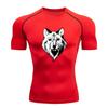 Men's Compression Workout T-Shirt, Breathable Wolf Head Prin