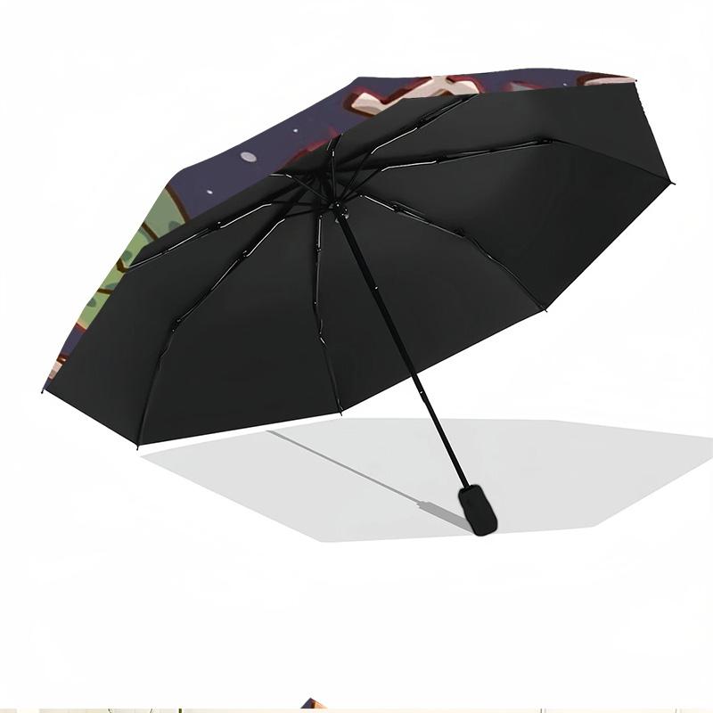 Among Us Print Automatic Open Close Umbrella, Portable Foldable Umbrella, for Outdoor Commute Camping Trip, Ideal Birthday Gift