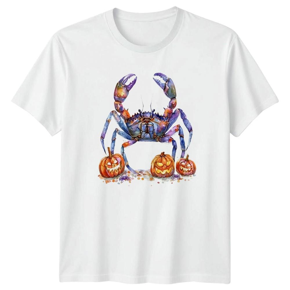 Spooky Crab Pumpkin TShirt Underwater Halloween Gift For Him And Her S