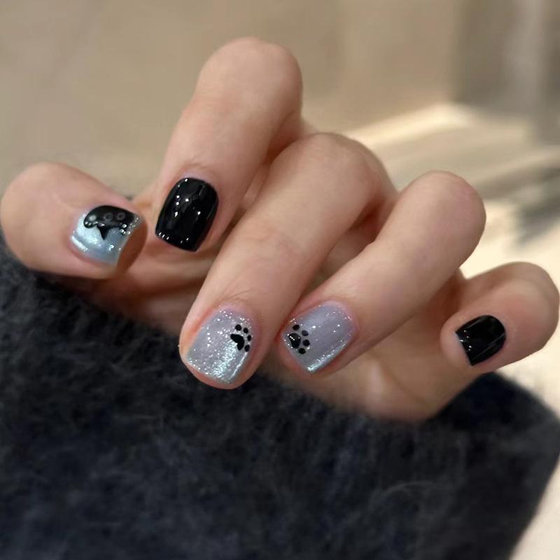 Noste nehty Advanced Kočičí oko Kamínky Francouzská Ručně dělaná Manikúra Nehtová fólie Spice Girl Čistá Touha Umělé nehty