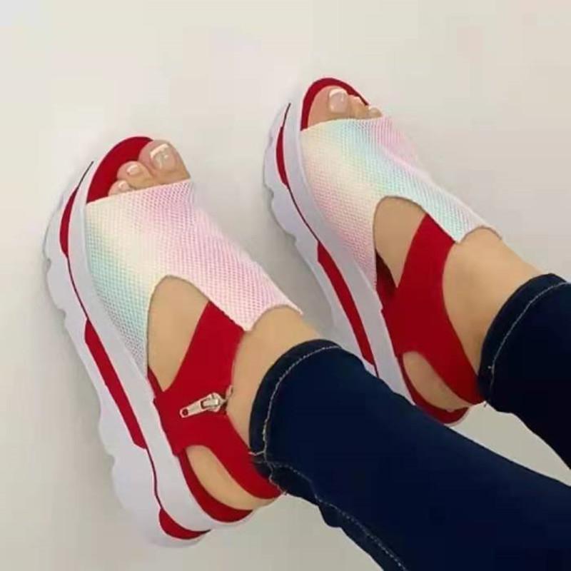 Buy Women Sandals Thicksoled Flying Woven Softsoled Shoes Fish Mouth