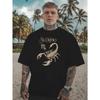 European Size Scorpio Large Size Men's T-shirts Versatile Round Neck Printed T-shirts, Street Fashion Outfits, Suitable for Basketball, Gym, Essential