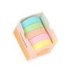 5 Rolls/Set Tape Stylish Bright-colored Washi Exquisite Wide Application Scrapbooking Tape for Handicraft