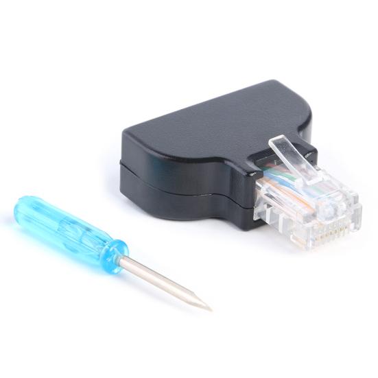 RJ45 Screw Terminal Adaptor Connector Stable Universal RJ45 Male To 8 Pin Screw Terminal Connector Ethernet Extender