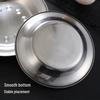 Yuzhuxun 22cm Stainless Steel Shallow Serving Plates - 5 Pack