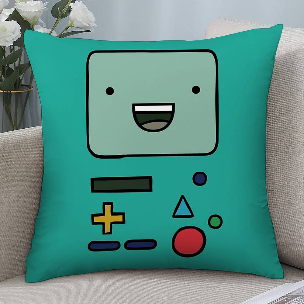 Anime A-Adventure Time Pillow Case Short Plush Double-sided Print Square Throw Pillow Covers Sofa Home Cushion Decor