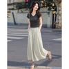 Graceful Age Elegant Short Sleeve Tee & Mid-Length Skirt Set 262221T1