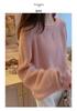 Women's Casual Round Neck Wool Knit Sweater - Autumn/Winter Solid Color Long Sleeve Base Layer