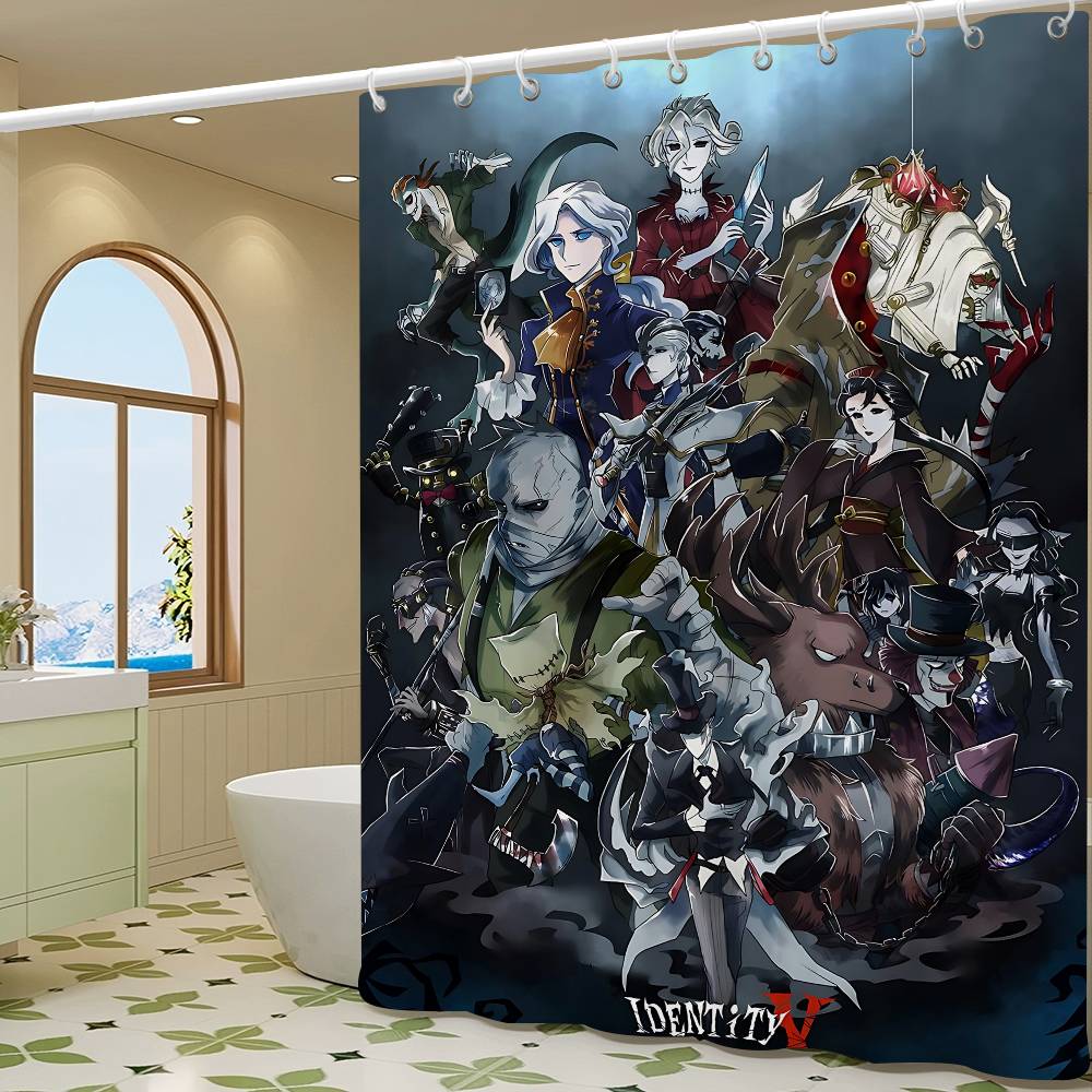 Identity V Spiel Duschvorhang Mit Wasserdichtem Und Schimmelresistentem Duschvorhang Polyester Langlebiger Badezimmer-Sichtschutz Mit Haken
