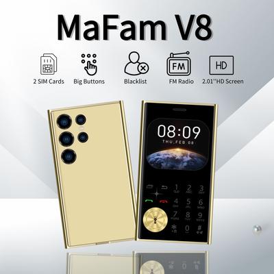 V8 Differentiated Appearance Dual Card Dual Standby Button Elderly Mobile Phone Multi-function Card Machine