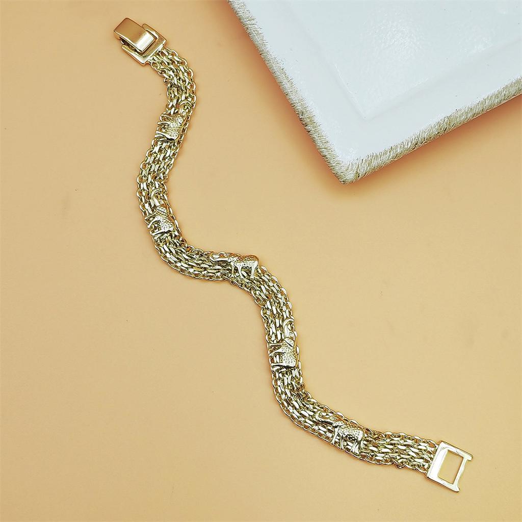 Bracciale elefante design vuoto alla moda gioielli di lusso leggero bracciale a catena larga da donna