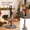 Christmas Wooden Towel Holder with 2D Design for Kitchen Countertop