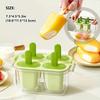 1PC Easy Release Popsicle Machine Leak-proof Cover Freeze Safe for Juice and Fruit Making 4 Homemade Popsicle Moulds